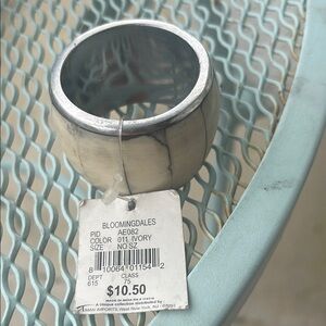 Ivory and Silver napkin holders by Bloomingdale's